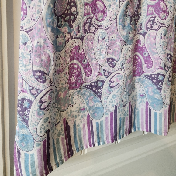 Calypso Purple and Blue Paisley Cotton Cover Up - Picture 8 of 10